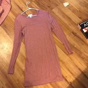 pink long sleeved dress